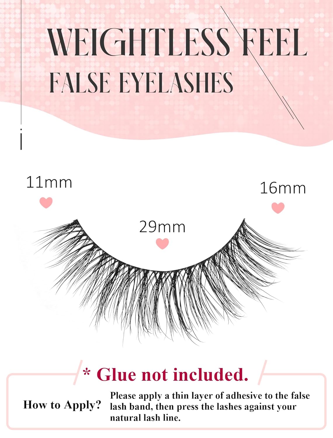 Natural Lashes Mink Natural Eyelashes False Eyelashes Natural Look False Lashes Wispy Eye Lashes Cat Eyelashes Fake Lashes KD02