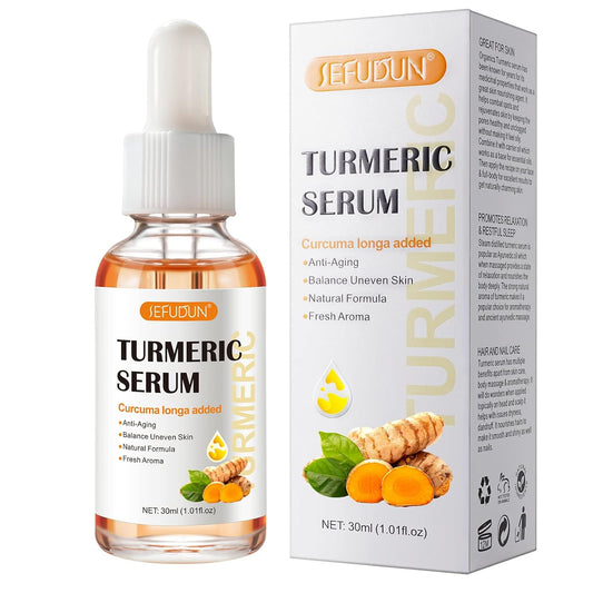 Turmeric Serum for Dark Spots 1 Fl Oz, Turmeric Dark Spot Corrector Serum for Face & Body, Anti Aging Facial Serum for Women and Men, Reduces Hyperpigmentation, Age Spots, Sun Spot, Improve Skin Tone