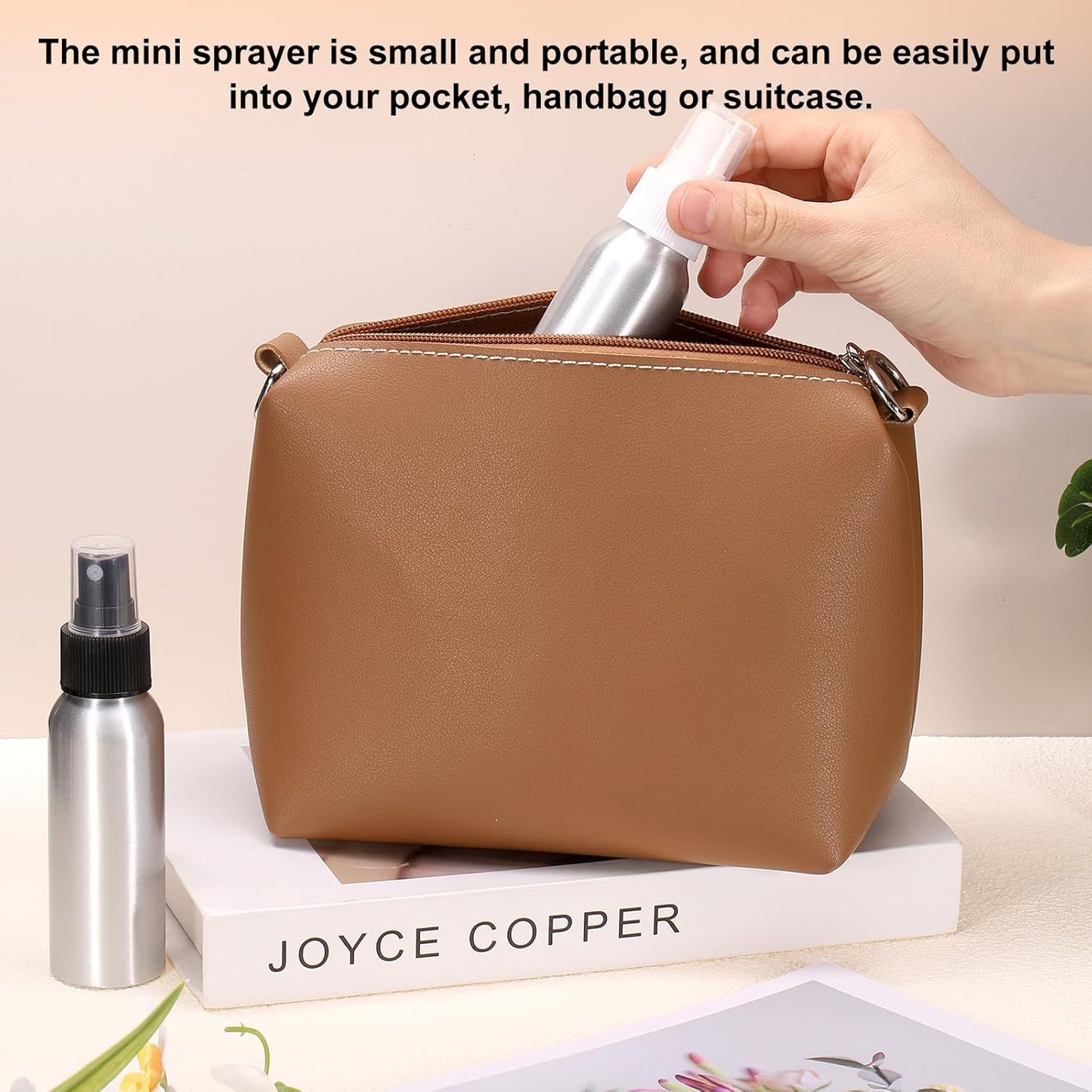 HARFINGTON Aluminum Fine Mist Spray Bottles 500ml/16oz Metal Small Liquid Alcohol Refillable Travel Container with White Plastic Nozzle Cap for Perfume Skincare Cosmetic Storage Bottle