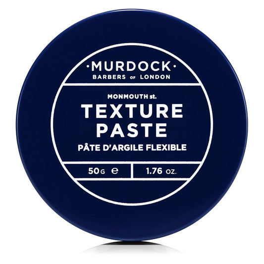 Murdock London Texture Paste – Soft Hold, Low Sheen Hair Paste for Men + Rough Textured Finish Without Grease – Lightweight Styling Cream for Short to Medium Hair (1.76 fl. oz.)