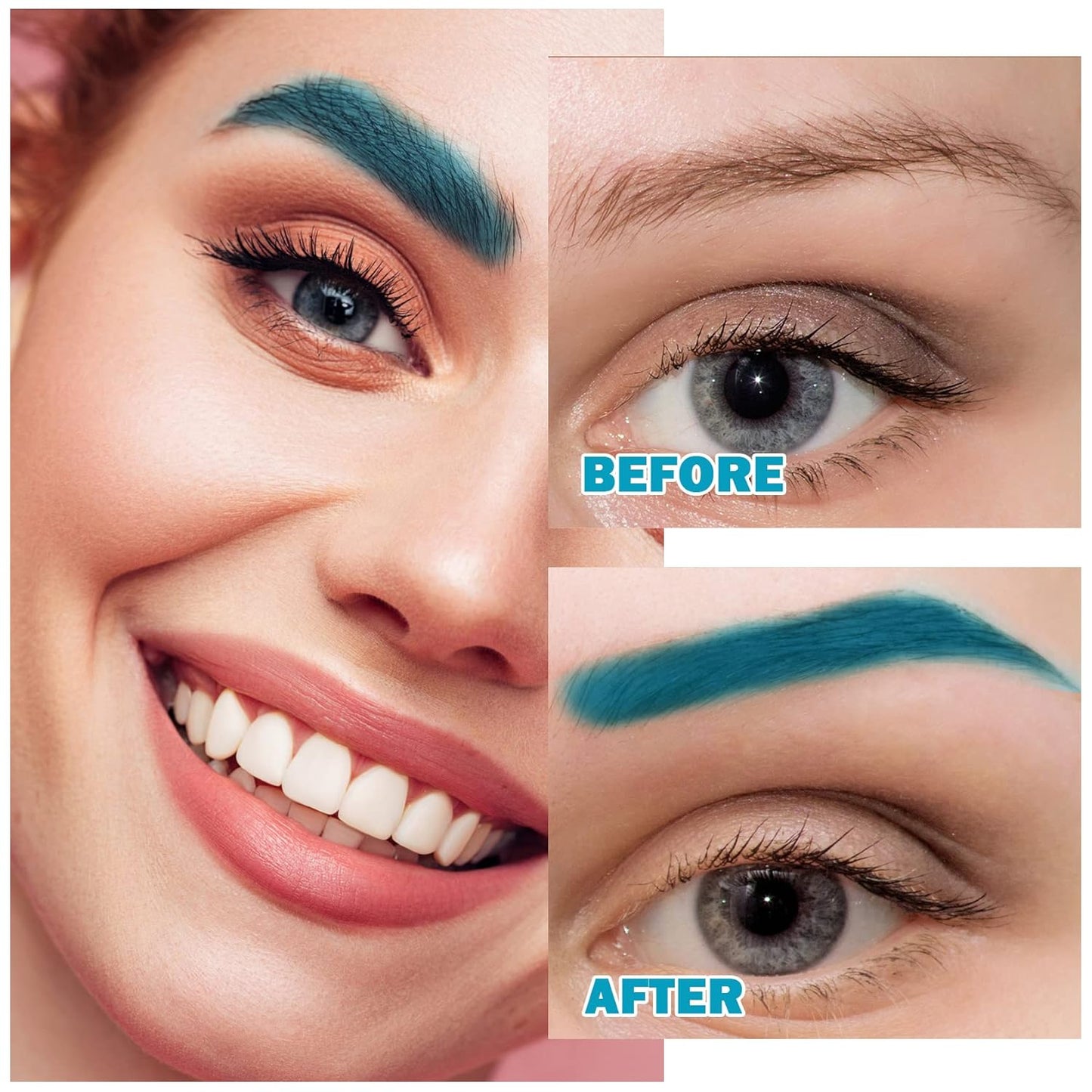 Eyebrow Pomade Cream,Brow Pomade Gel Naturally Long Lasting Waterproof,Delicate and Smooth Eye Brow Makeup Cosmetics with Eyebrow Brush - Sky Blue