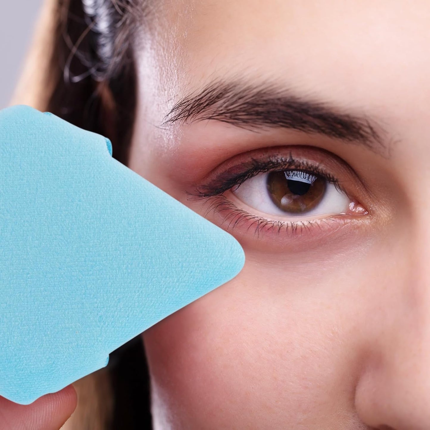 Powder Puff Daubigny 6 PCS Makeup Puff Face Soft Triangle Powder Puffs for Loose Powder Mineral Powder Body Powder Velour Cosmetic Foundation Sponges Blender Beauty Makeup Tools(Blue)