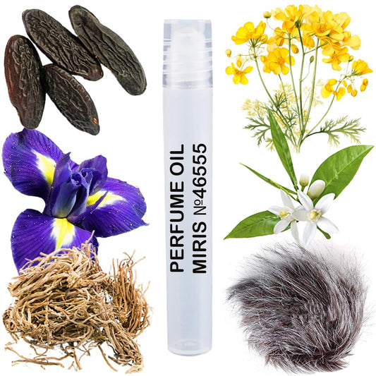 MIRIS Perfume Oil No. 46555, Inspired by No. 19 Poudre, Long-Lasting Women Roll-On, Rollerball 0.34 Fl Oz / 10 ml