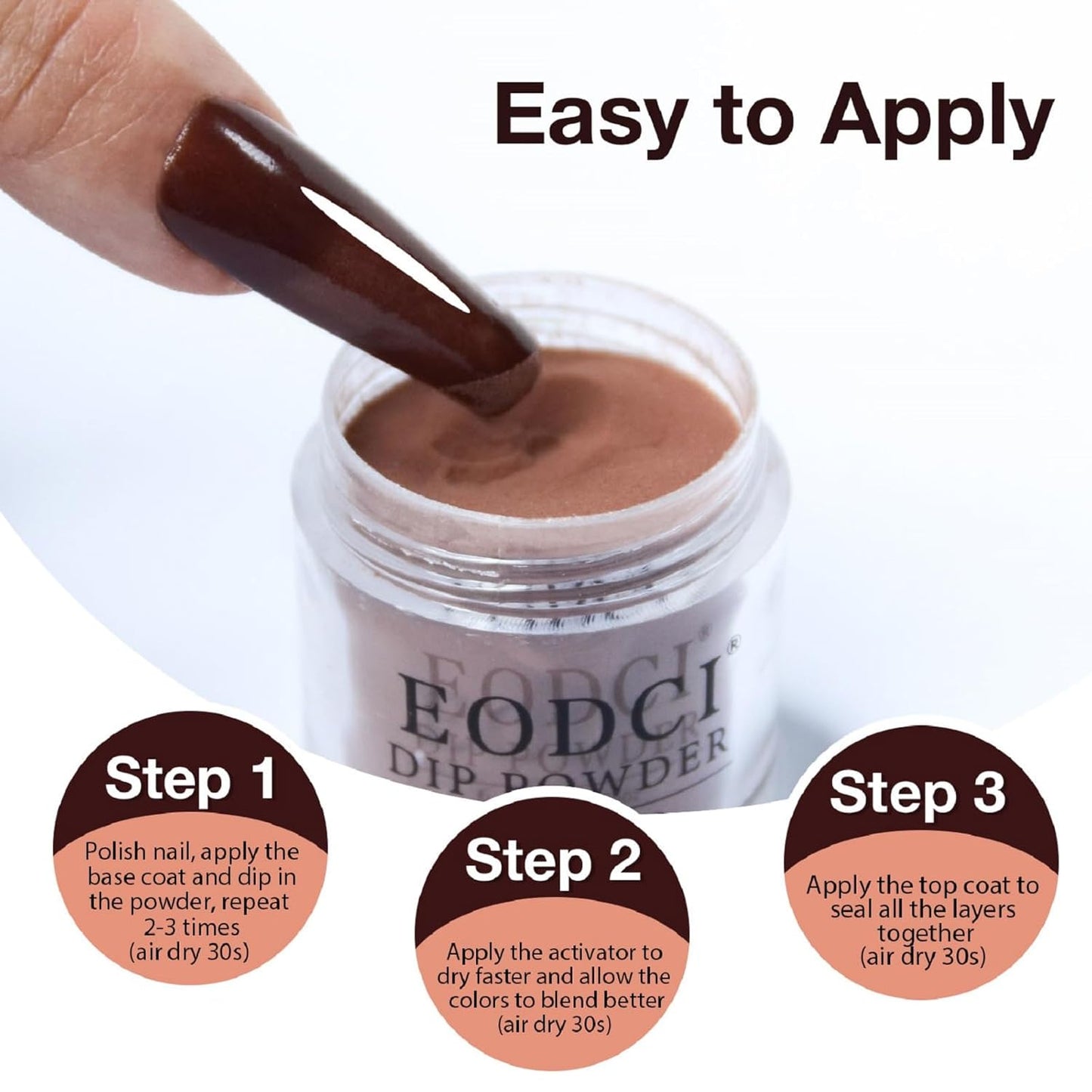 12 Pcs Dip Powder Nail Kit Starter Quick Drying, 6 Colors Nude Brown Grey Mocha Dipping Powder Kit With Base & Top Coat/Activator/Brush Saver No Needed Nail Lamp Curing