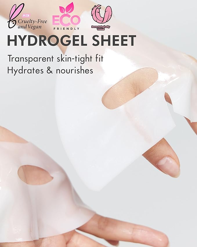 DERMAL Collagen Hydrogel Melting Jelly Gel Mask 4ea - Korean Overnight Face Mask - Deep Hydration, Skin Firming, and Wrinkle Care for Glassy Skon - Korean Skincare