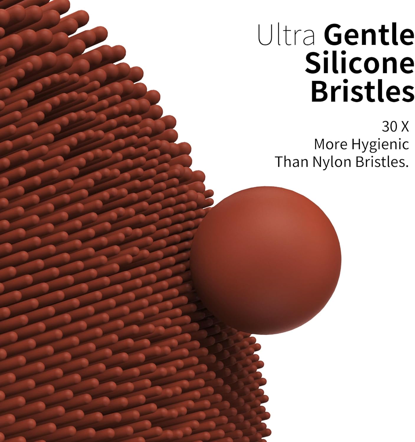 Silicone Face Scrubber, NågraCoola CLIE 2.0 Facial Cleansing Brush, Rechargeable, Waterproof Face Scrub Brush for Cleansing, Exfoliating, Massaging, Electric Facial Exfoliator for Women and Men-Russet