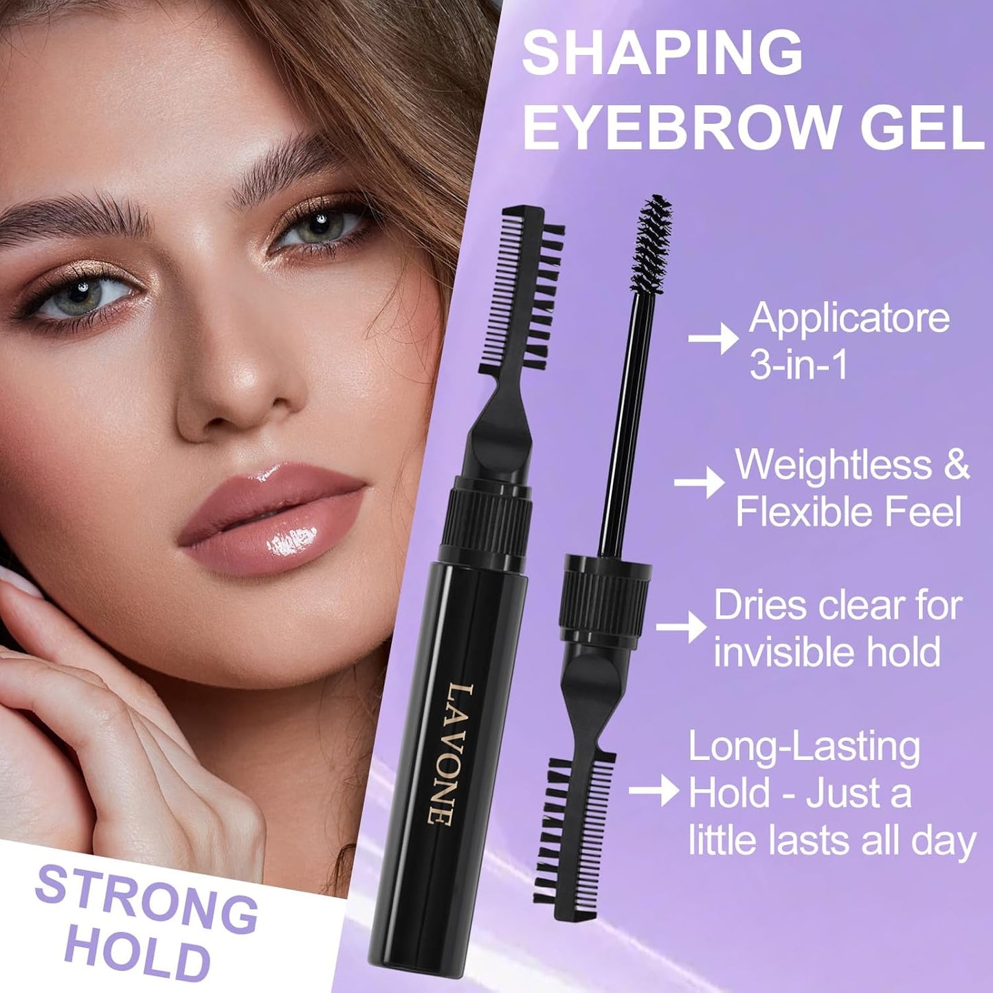 Eyebrow Pen Kit, with Microblading Eyebrow Pen, Eyebrow Gel, Eyeliner, Eyebrow Brush, Eyebrow Pencils for Women, Waterproof, Smudge Proof, Long Lasting Makeup Formula - Black Brown