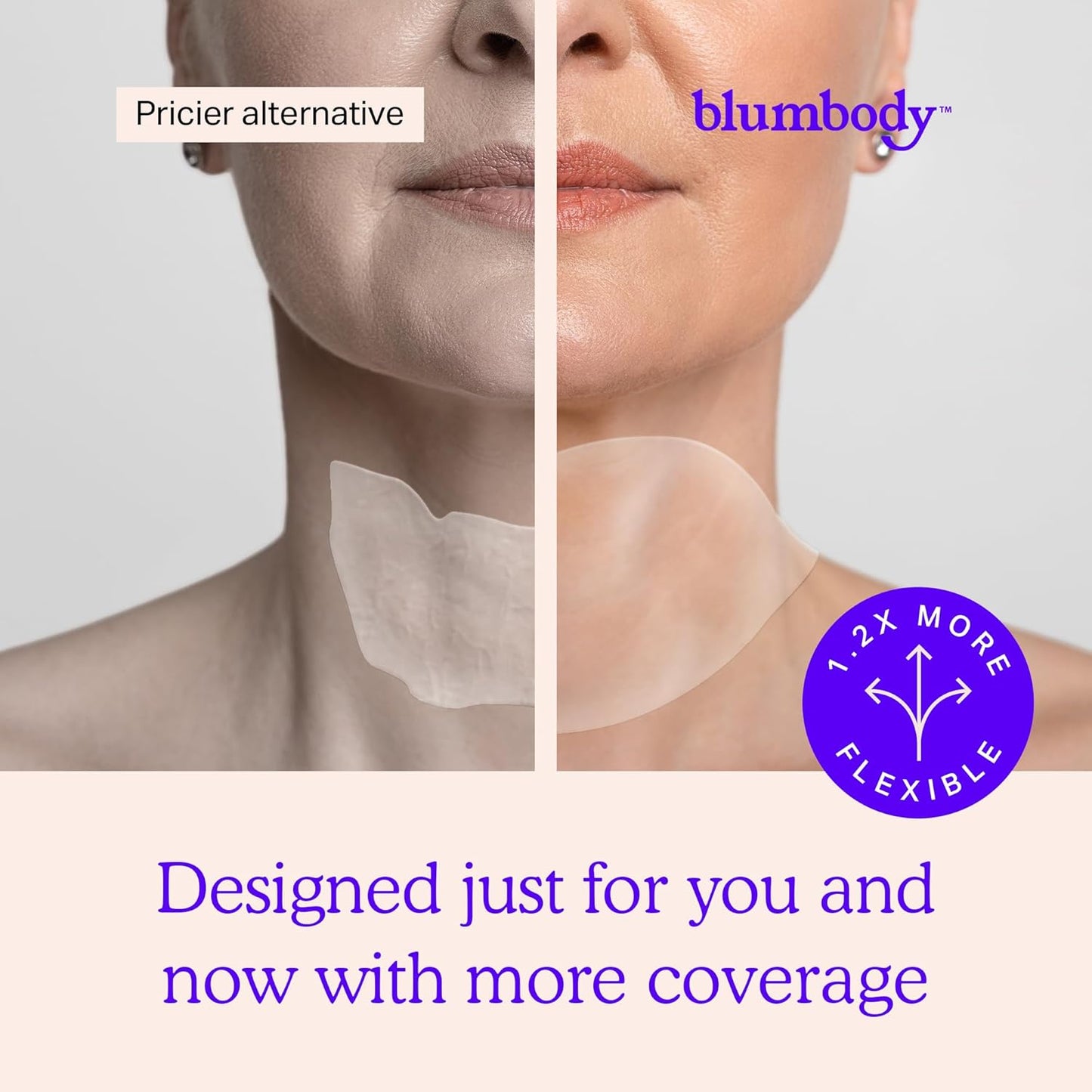 BLUMBODY Neck Wrinkle Patches – Anti-Wrinkle Silicone Patches for Skin Firming, Tightening – Reusable Overnight Pads – Anti-Aging Crepe Erase Pads – Neck, Décolleté (1.5-Month Supply)