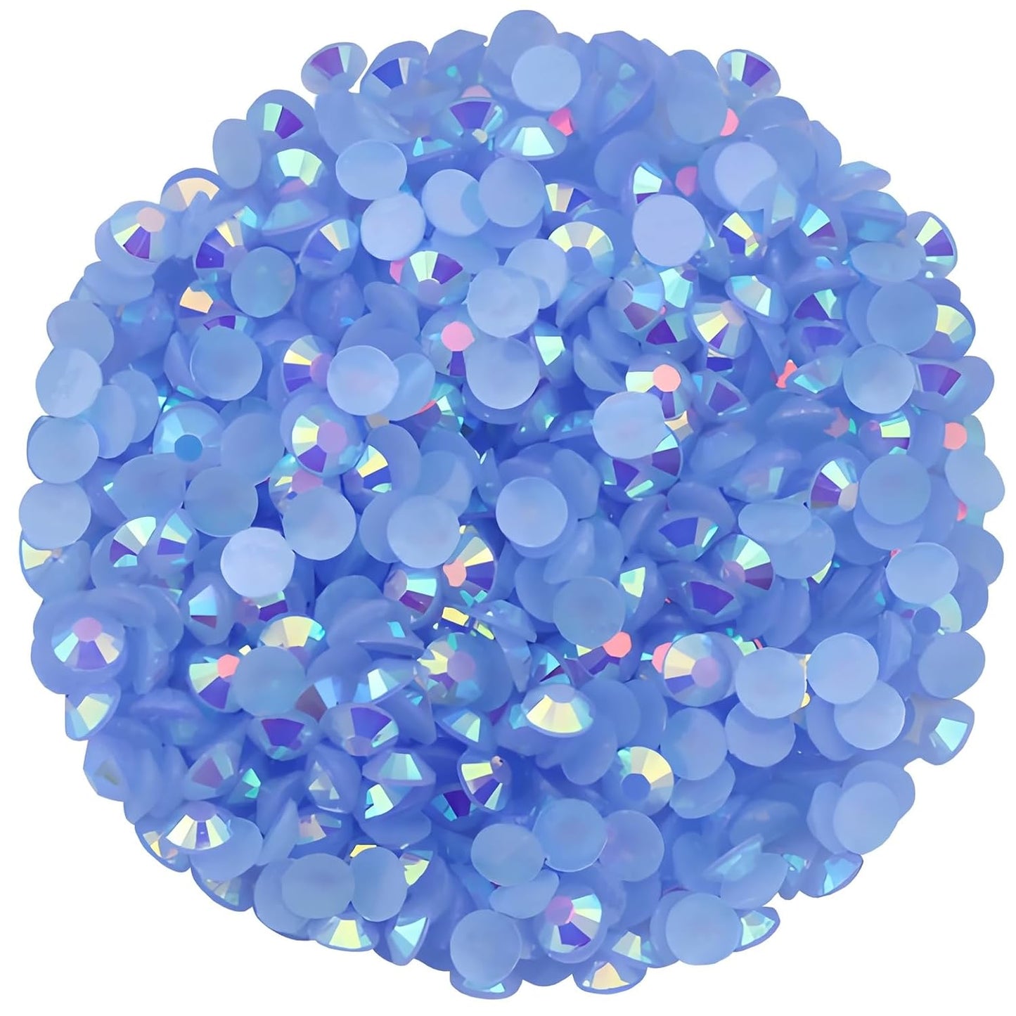 720 Pcs SS30 6mm Flatback Rhinestones for Nails Art Crafts Glitter Round Shine Gems AB Crystals DIY Clothes Shoes （Light Sapphire AB）