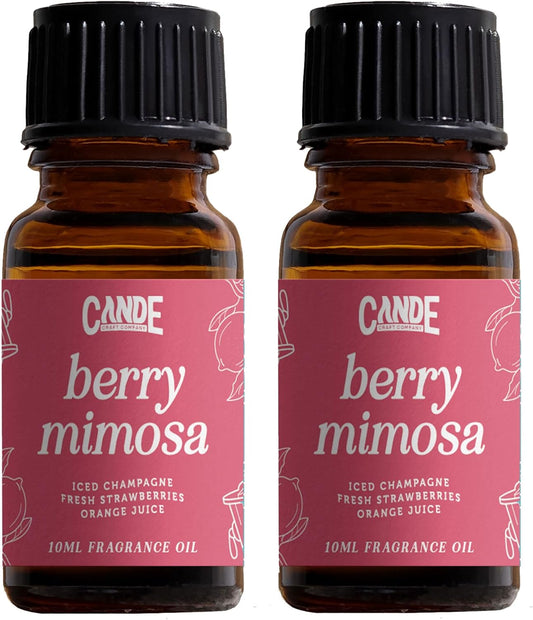 CANDECraftCo Premium Fragrance Oil – Diffuser Oils Fragrances Scented for Home, Candle Soap Making Supplies, Aromatherapy Blends for House (0.34 Fl Oz) (2-Pack, Berry Mimosa)