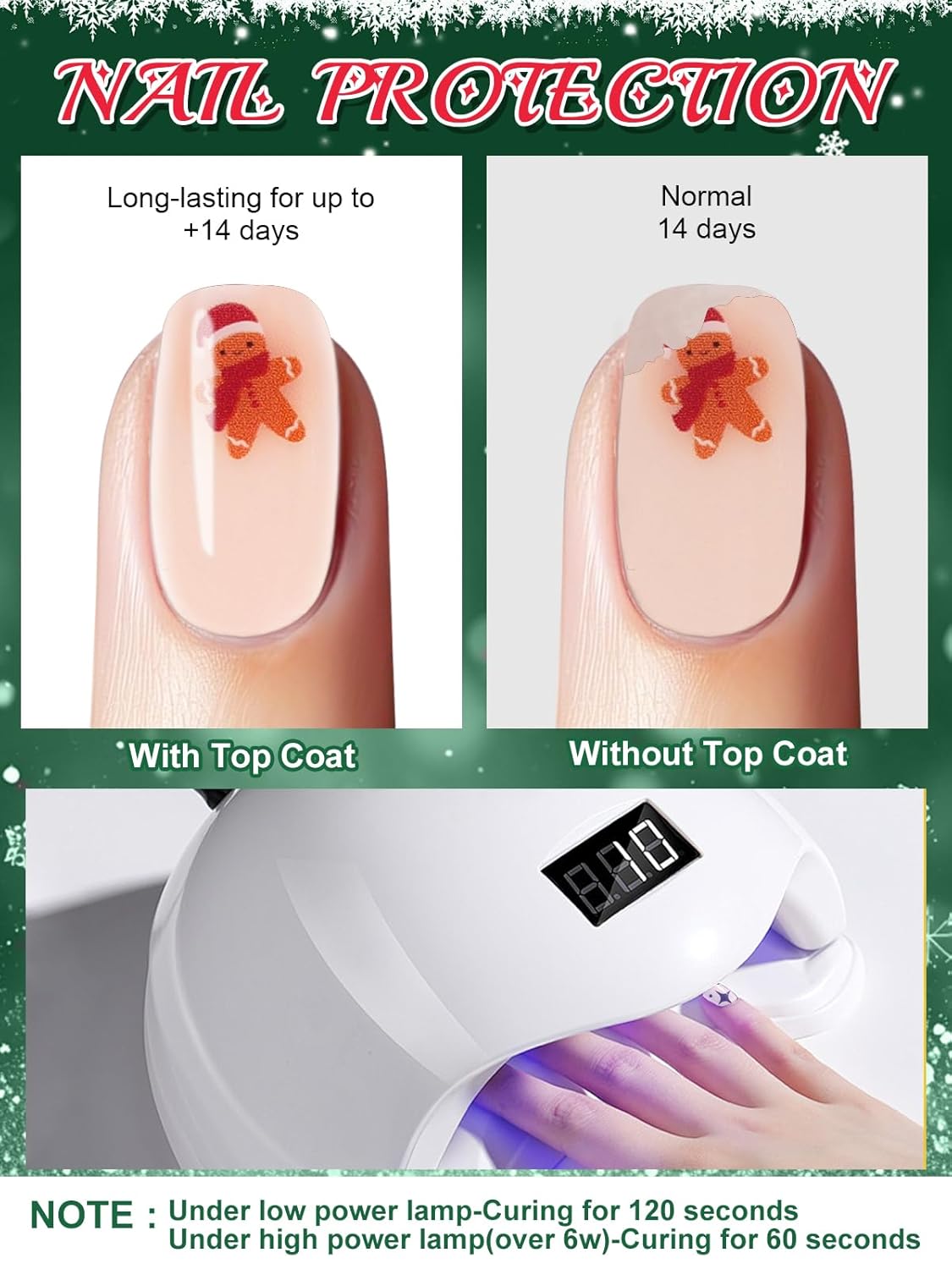 EBANKU 24PCS Christmas Semi-Cured Gel Nail Strips, Bow Tie Adhesive Nail Art Sticker, Waterproof Wrap Stickers With Nail File and Stick