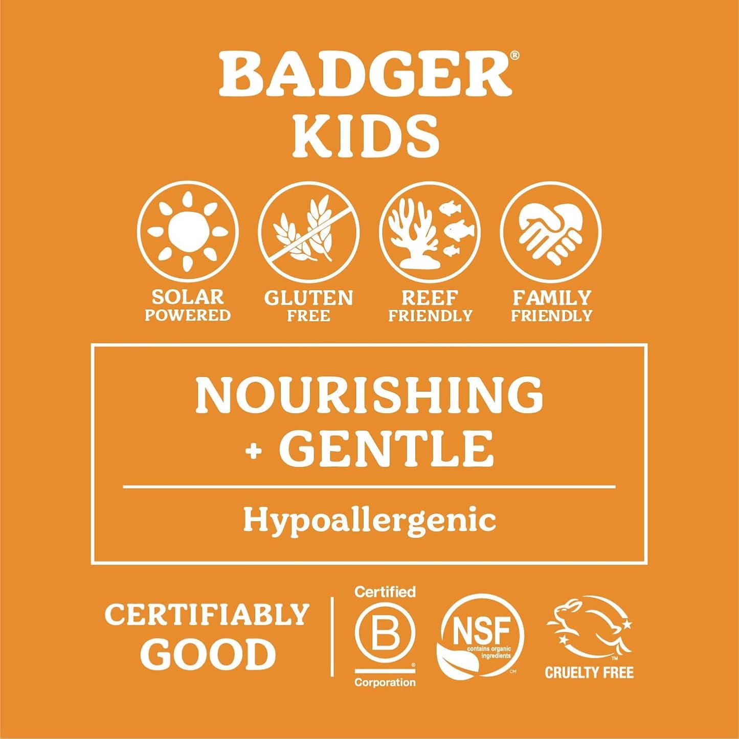 Badger Kids Mineral Sunscreen Combo, SPF 40 Cream + SPF 35 Kids Face Stick, Organic Sunscreens w/Mineral Zinc Oxide, Water Resistant, Reef Safe Broad Spectrum, Tangerine & Vanilla Scent, 2-Count