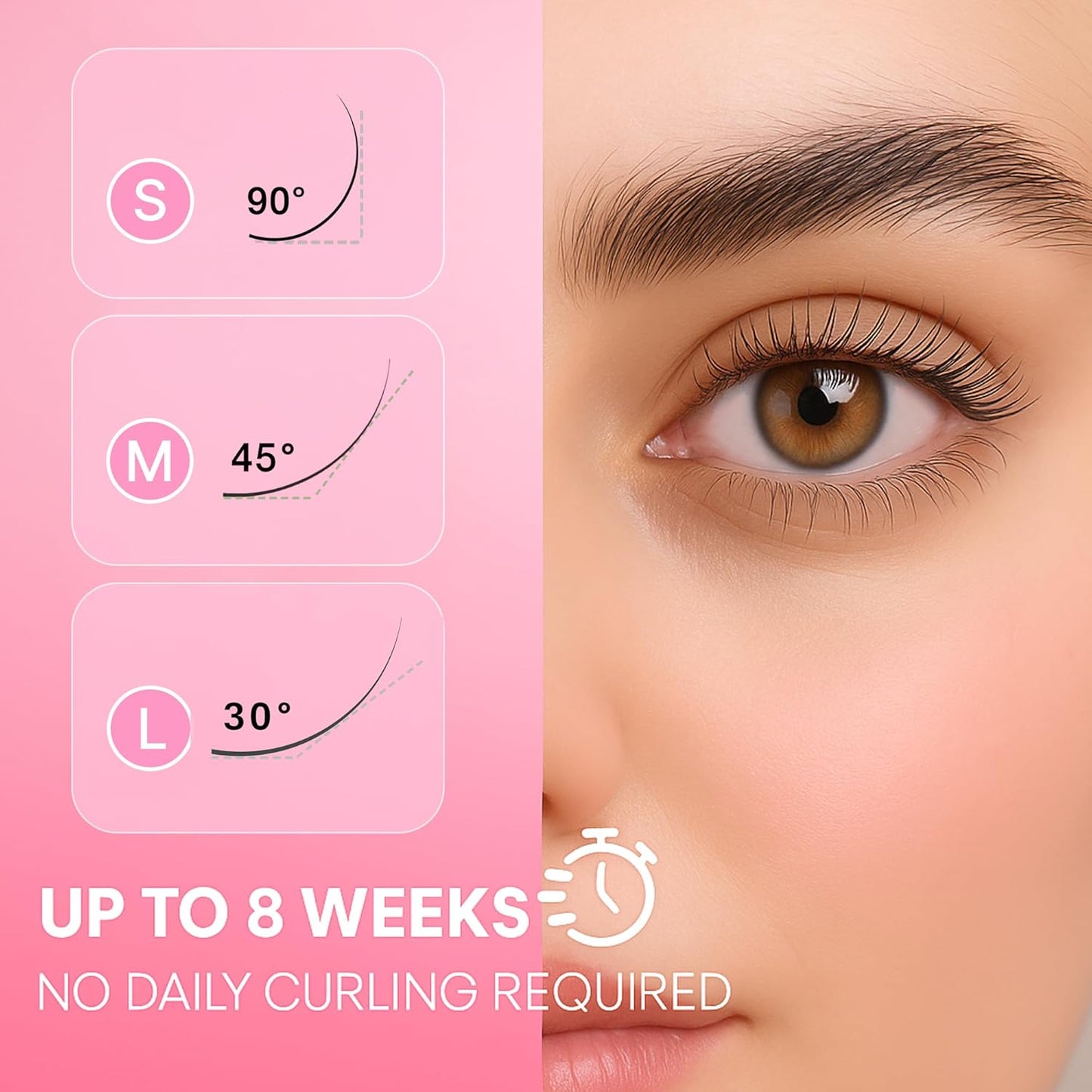 Korean Lash Lift Kit - 5 Sets Eyelash Curling Perm with Upgraded Glue, Easy for Beginner & Professional, Semi Permanent Perming Wave Suitable For Salon, Blue