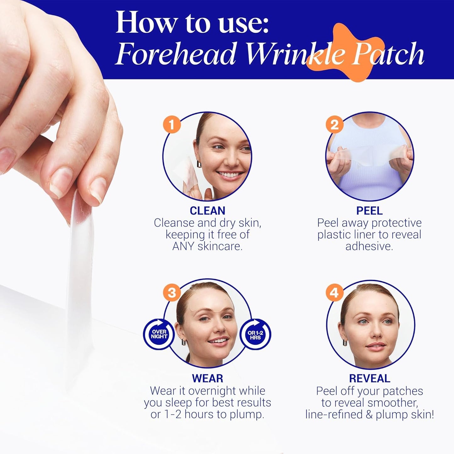 Wrinkles Schminkles Forehead Wrinkle Patches, 2-Pack, Reusable Hypoallergenic Silicone Smoothing Pads + Silicone Patch Cleanser 2 oz, Clean Silicone Patches Without Breaking Down The Adhesive