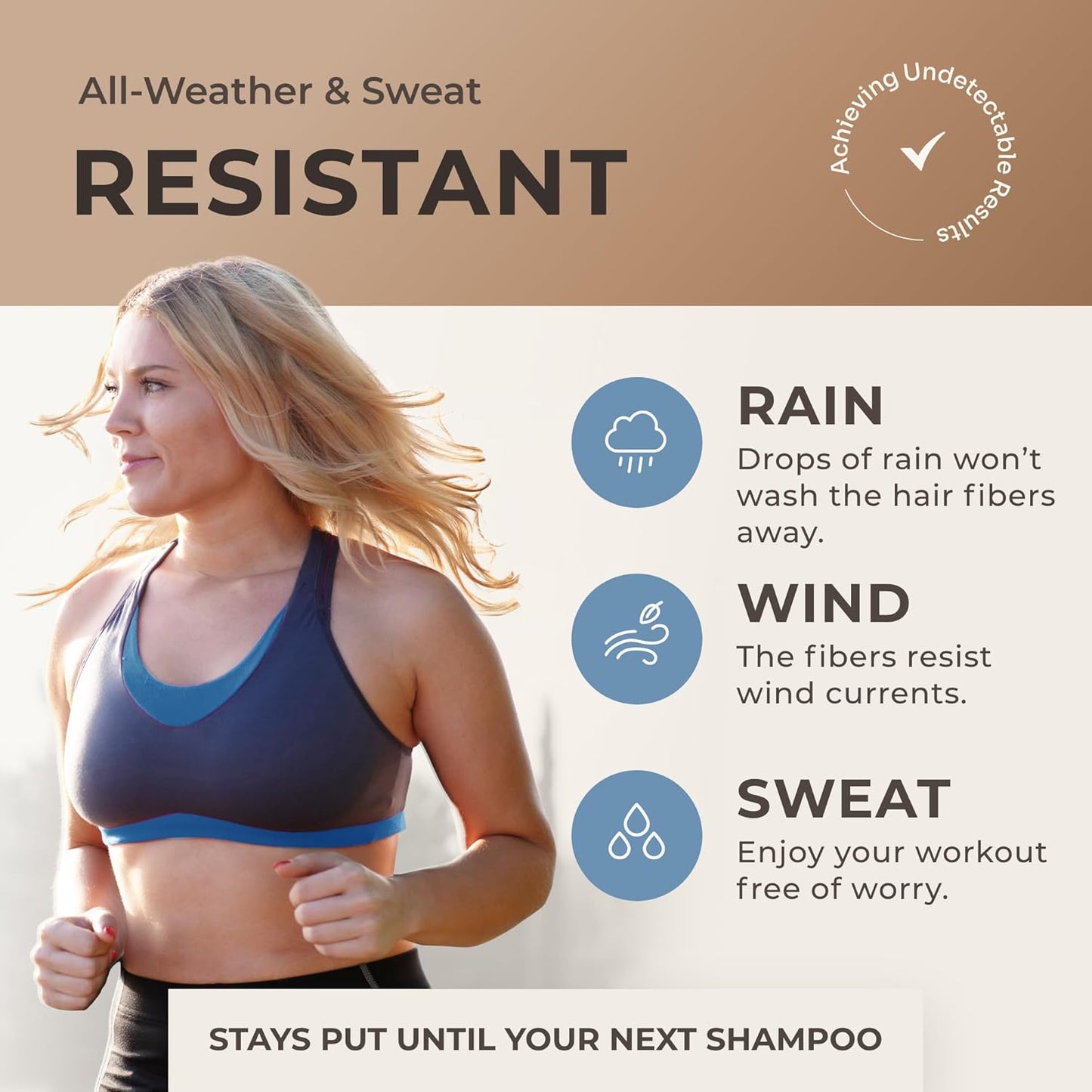 Keratin Hair Fibers for Men & Women - Fill In Fine or Thinning Hair, Instantly Thicker, Fuller Looking Hair (Light Brown 30g)