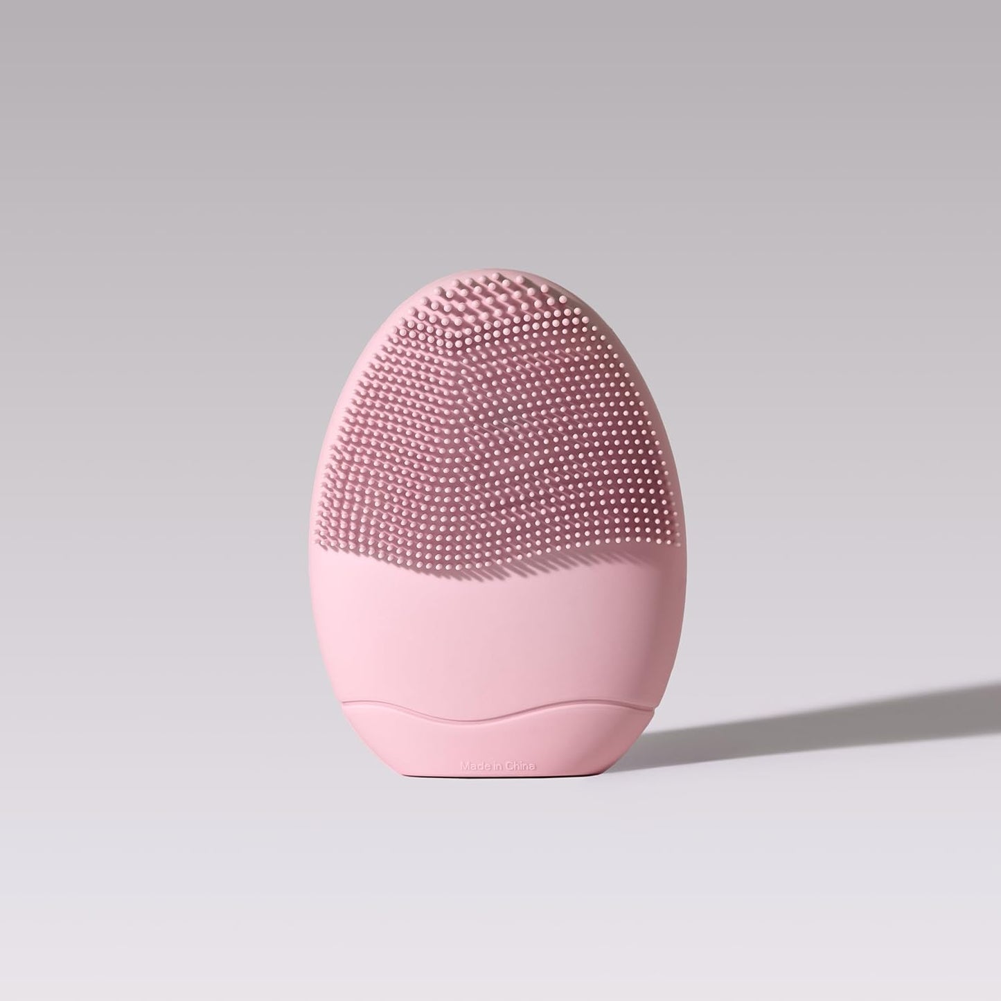 LOLLIPOP Dual-Sided Facial Cleansing Brush | Palm Size Silicone Face Exfoliator and Soft Fiber Cleanser | Manual Face Scrubber for Pores, Makeup Removal, Blackhead and Skincare Routine, Bubblegum