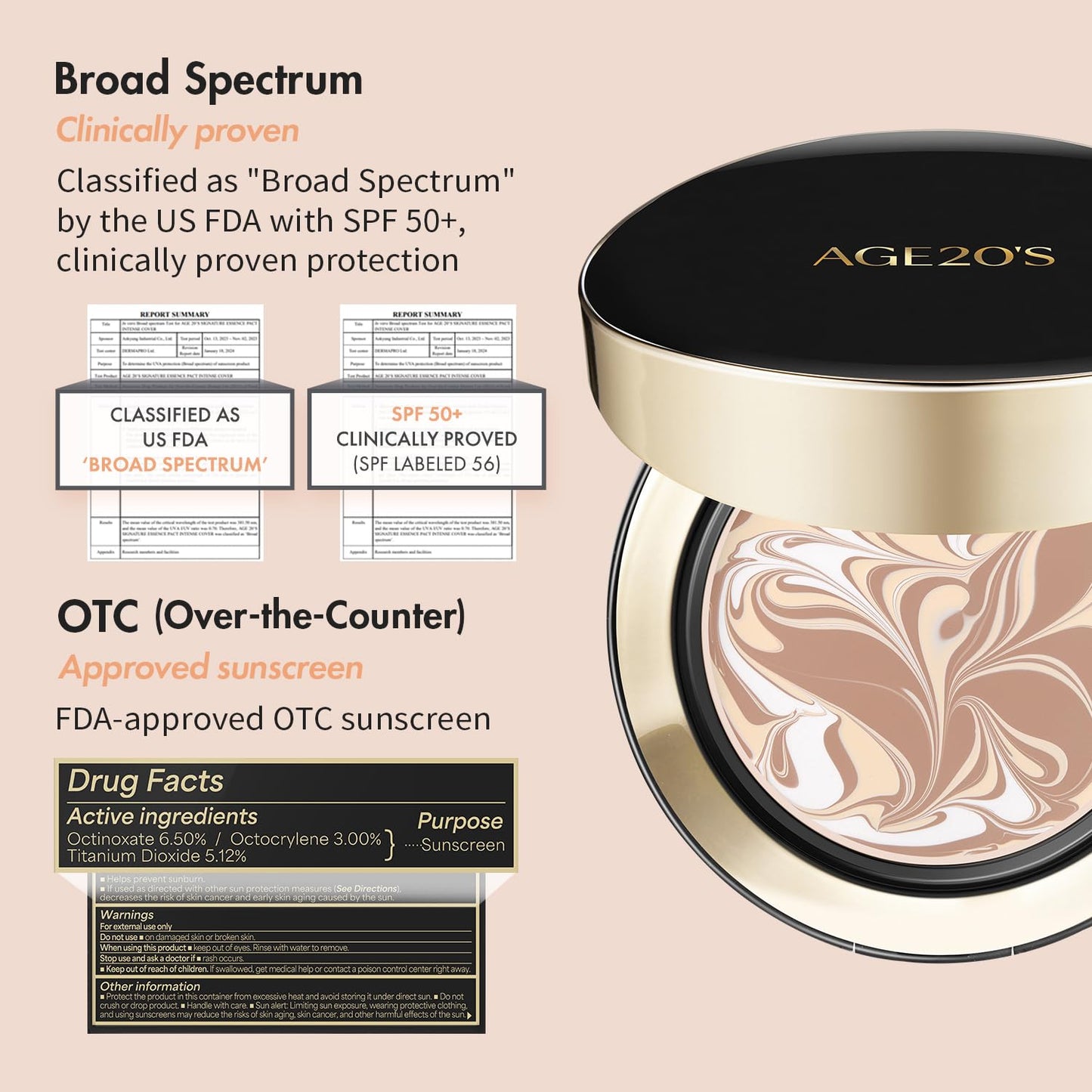 AGE20'S Signature Essence Pact SPF 50+ | Pack of 1 | 41N MOCHA | Cream Foundation, Dewy Finish, Natural Coverage | Korean Cushion Foundation