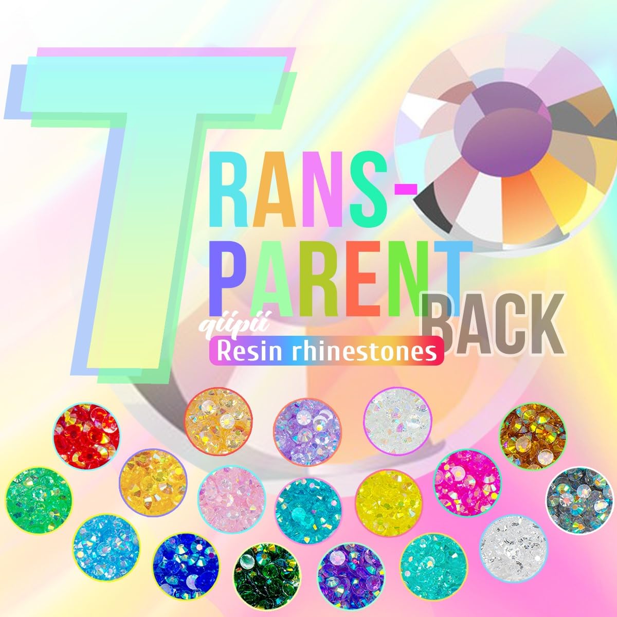 16000PCS Transparent Light Pink AB Resin Rhinestones for Crafting 3mm 4mm 5mm Flatback Jelly Stones Bulk SS10 SS16 SS20 Diamonds Crystals Gems Charms for Nails Face Eyes Makeup Tumblers Crafts