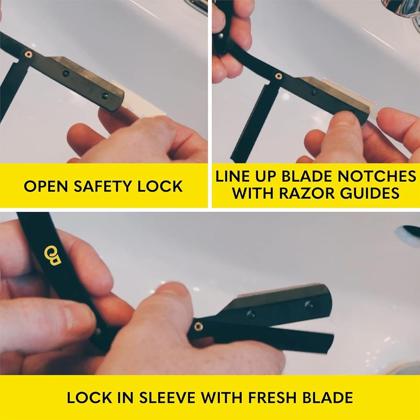 The Beard Club Straight Razor for Men - Navajas Para Barbero - Barber Straight Edge Razor Kit - Premium Single Derby Blade Cutthroat With 10 Replaceable Stainless Steel Blades & Leather Case