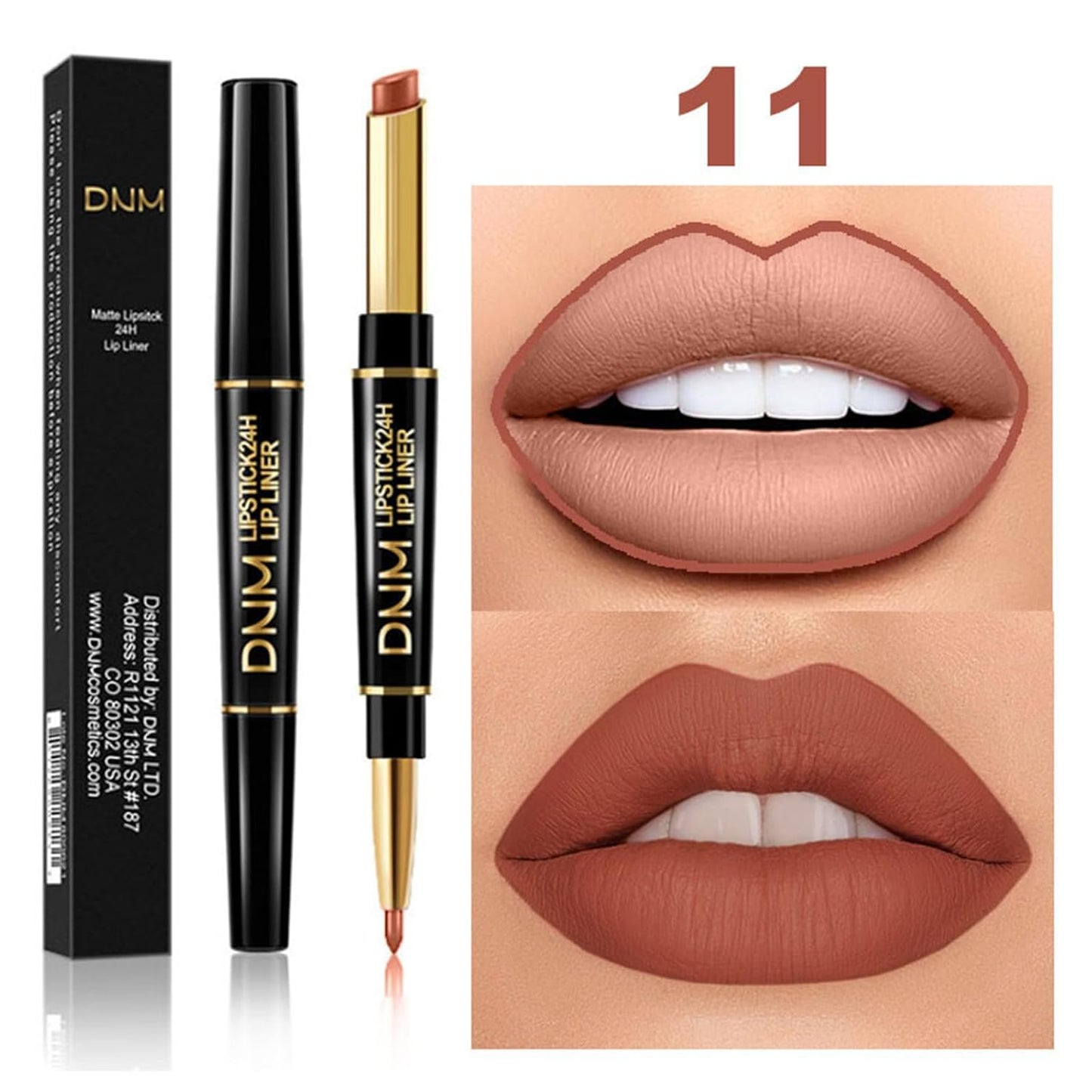 PHOERA Foundation Full Coverage,3Pcs Lip Liner and Lipstick Set Chestnut Nude Brown for Matte Finish,PHOERA Makeup Wrinkles Matte Natural Finish for a Flawless Complexion(104-Buff Beige+Lip SetA)