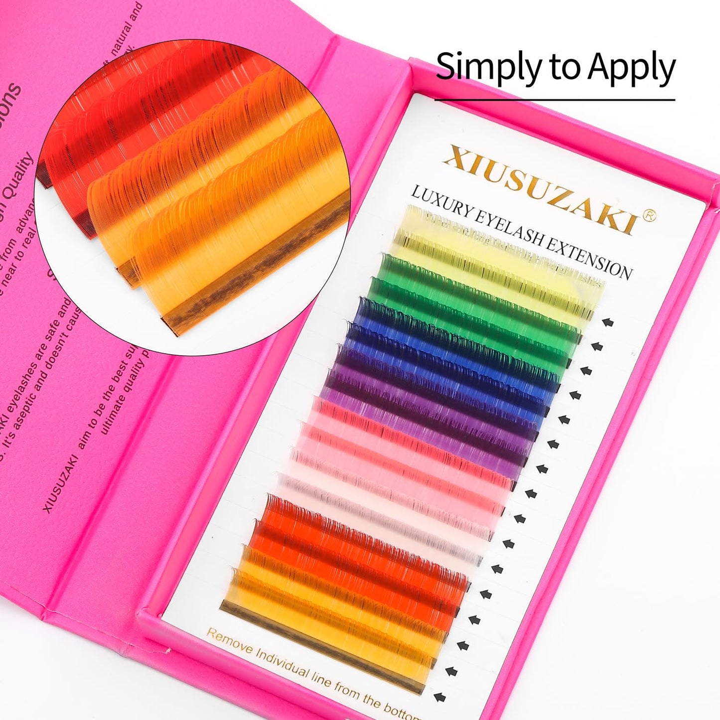 Eyelash Extensions Colored Lashes Extension 0.07 C Curl Lashes 9mm Classic Lash Extensions Soft Individual Lashes 16 Rows Natural False Eyelashes Volume Lashes Professional Use(Colored,0.07-C,9mm)