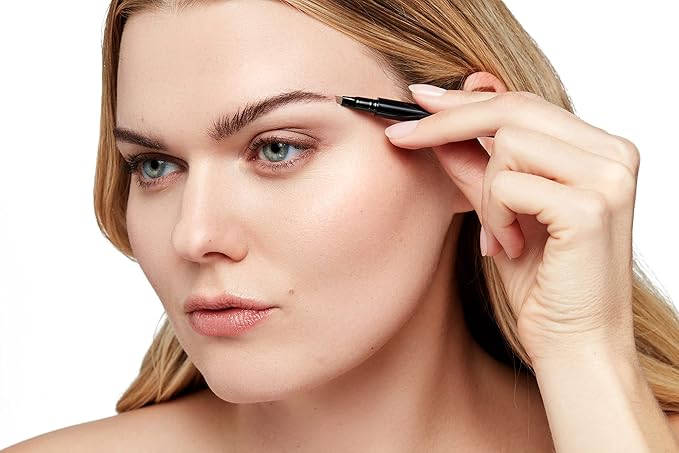 Arches & Halos Microblading Brow Shaping Pen - Fuller, More Defined Brow - Long-lasting, Smudge Resistant, Rich Color - Vegan and Cruelty Free Makeup - Mocha Blonde - 0.8 ml