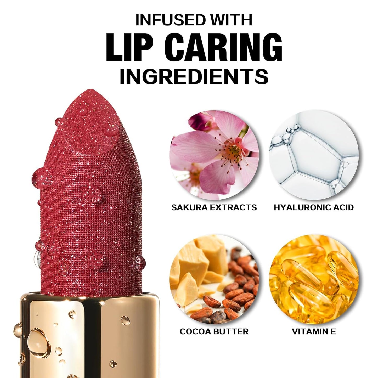 FOCALLURE Glisten Opal Shine Lipstick, High Impact Lip Color, Moisturizing Tinted Lip Balm, Lightweight & Hydrating Formula for Lip Care, GUEST FORM SKY