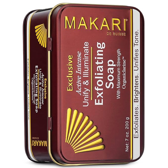 MAKARI Exclusive 3 Piece Skincare Gift Set - Exfoliating Soap, Body Milk & Face Cream Formulated with Organiclarine Ideal for All Skin Types, Botanical Self Care Kit for Women