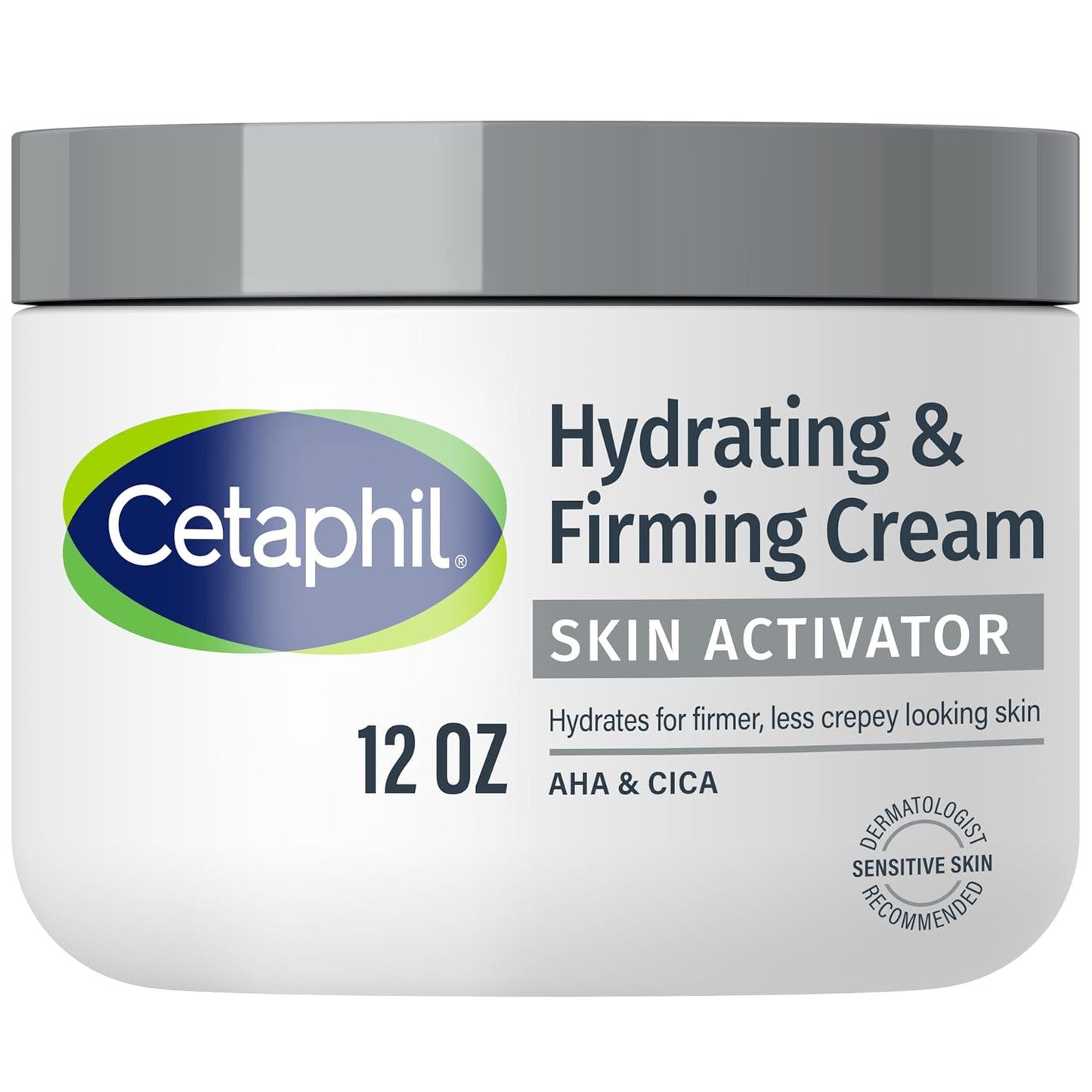 Cetaphil Skin Activator Hydrating & Firming Body Cream 12oz, Mandelic Acid (AHA) and Centella Asiatica (CICA) Cream, Hydrates and Firms Aging Skin, Anti-Aging Skin Care, 12 oz