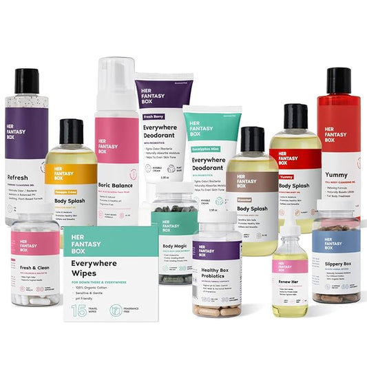 Her Fantasy Box | Everything Bundle - Premium Feminine Hygiene & Wellness Products | Skincare, and Health Essentials for Women