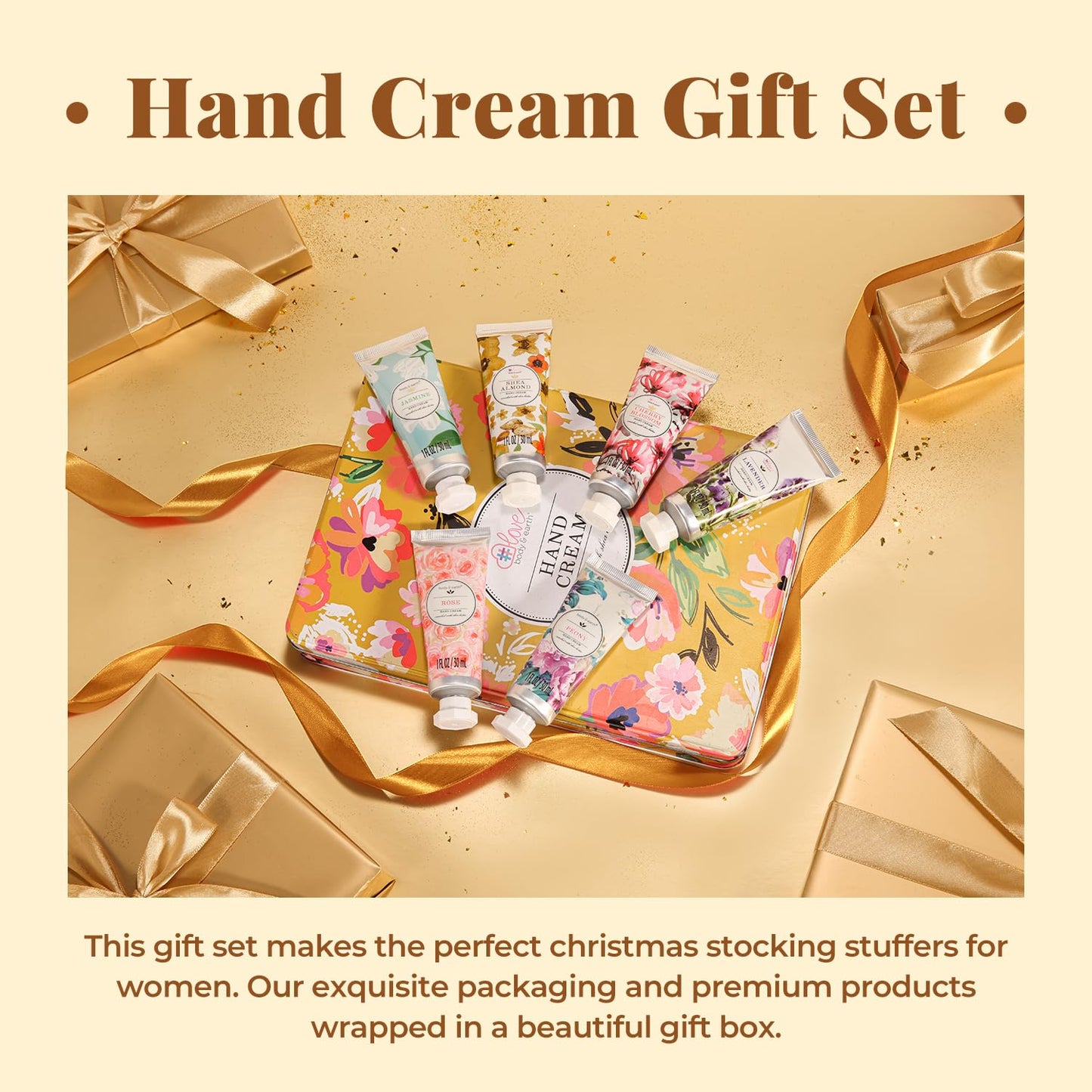 Hand Cream Gift Set - Hand Cream for Women, Hand Lotion Set for Dry Cracked Hands, Holiday Gift for Mother's Day Valentine's Day Christmas, Travel Size Hand Lotion for Women. 6 x 1.0 oz/30ml