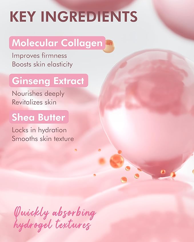 DERMAL Collagen Hydrogel Melting Jelly Gel Mask 4ea - Korean Overnight Face Mask - Deep Hydration, Skin Firming, and Wrinkle Care for Glassy Skon - Korean Skincare