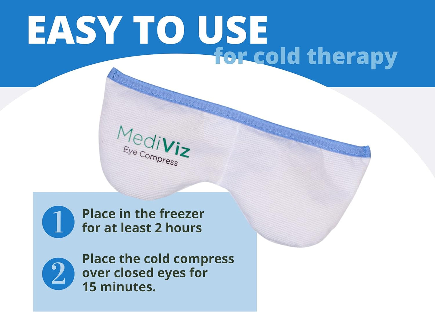Warm Compress Eye Mask - Moist Heat Compress for Irritated Eyes and Eyelid Lumps and Bumps