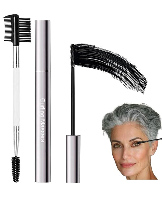 Black Mascara for Older Women 60 Plus, Waterproof Prime Volume and Length Mascara for Mature Women with Thinning Lashes,No Clumps,Long Lasting Hypoallergenic Mascaras For Sensitive Eyelash Makeup