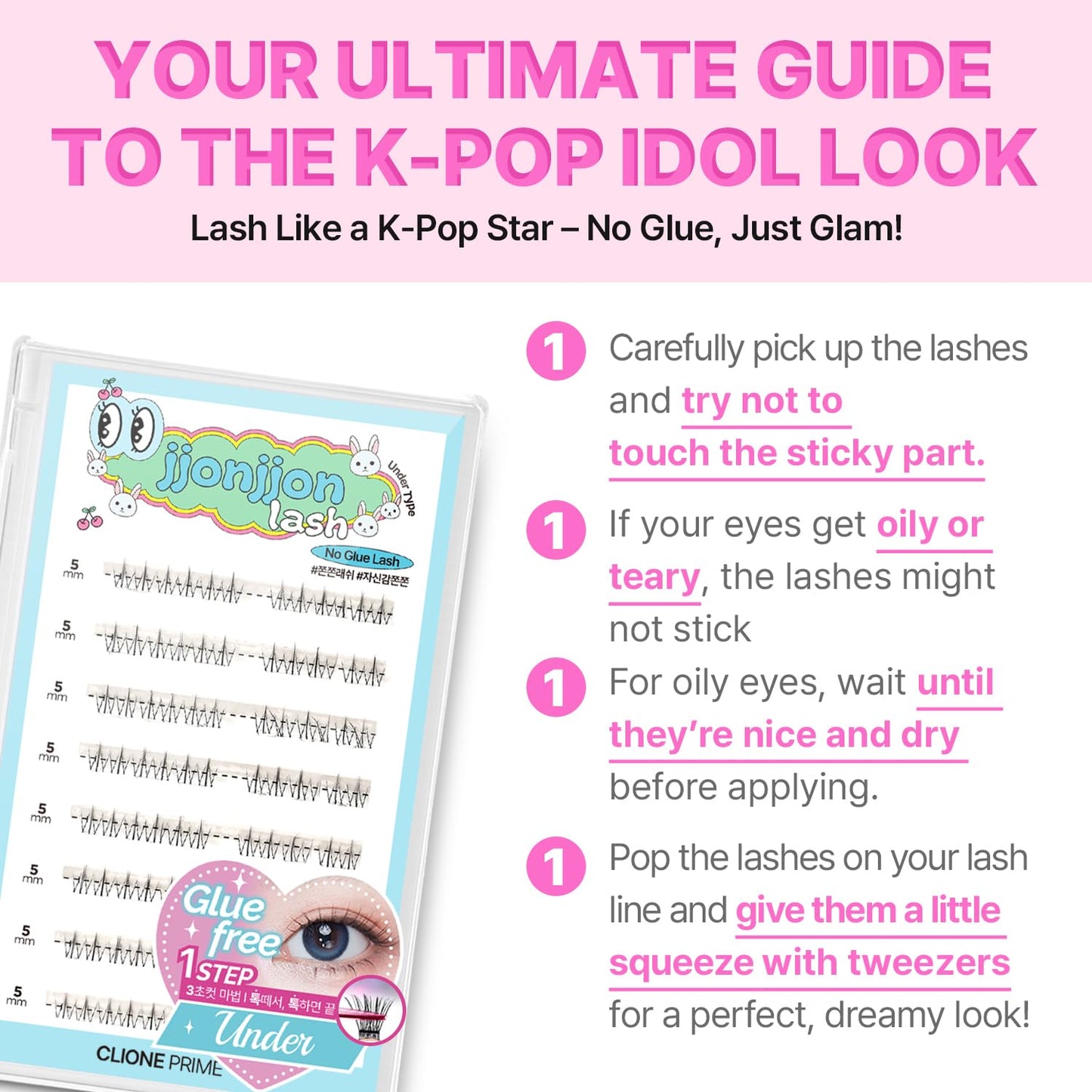 Korean Self Adhesive Lash Clusters Natural Look No Glue Press On Pre Bond Lash Clusters Fluffy Self Adhesive False Eyelashes No Glue Needed Reusable Wispy Eyelash Extensions