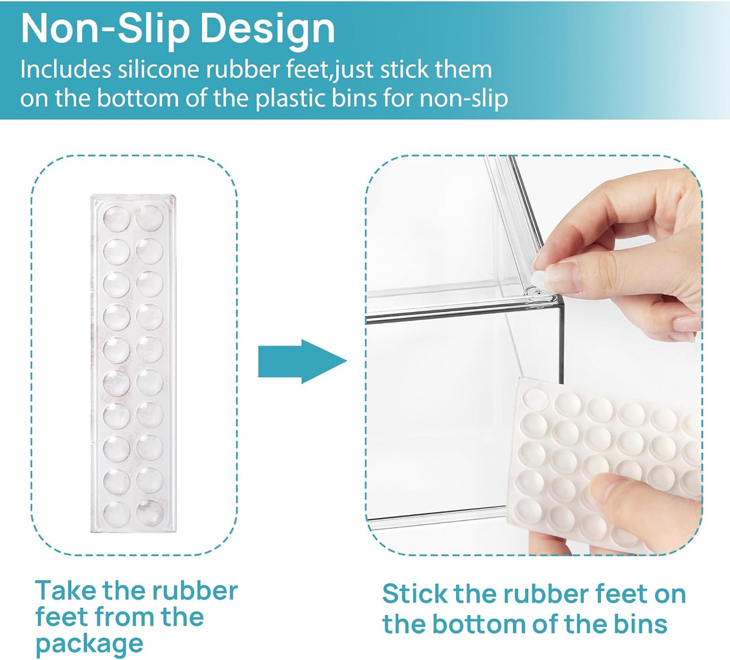 Vtopmart 10 Pack Clear Small Stackable Storage Drawers,Acrylic Bathroom Makeup Organizer,Plastic Storage Bins For Vanity, Undersink, Kitchen Cabinets, Pantry, Home Organization