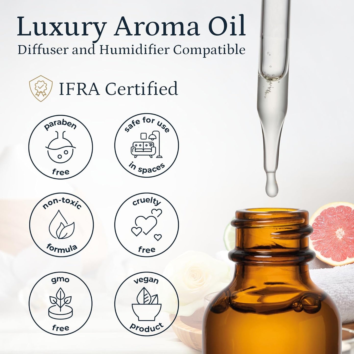 PuroSentido Blue Aroma Oil (120 ml) - Luxury Essential & Fragrance Oil for Diffusers and Humidifiers, Apricot, Coconut Milk & Vanilla Home & Hotel Scent