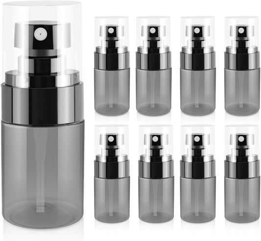9Pack Small Spray Bottle, 1oz Black Plastic Fine Mist Mini Spray Bottles, Empty Refillable Travel Spray Bottle, Mister Spray Bottle for Hair, Cleaning, Salons, Planting, Skin Care