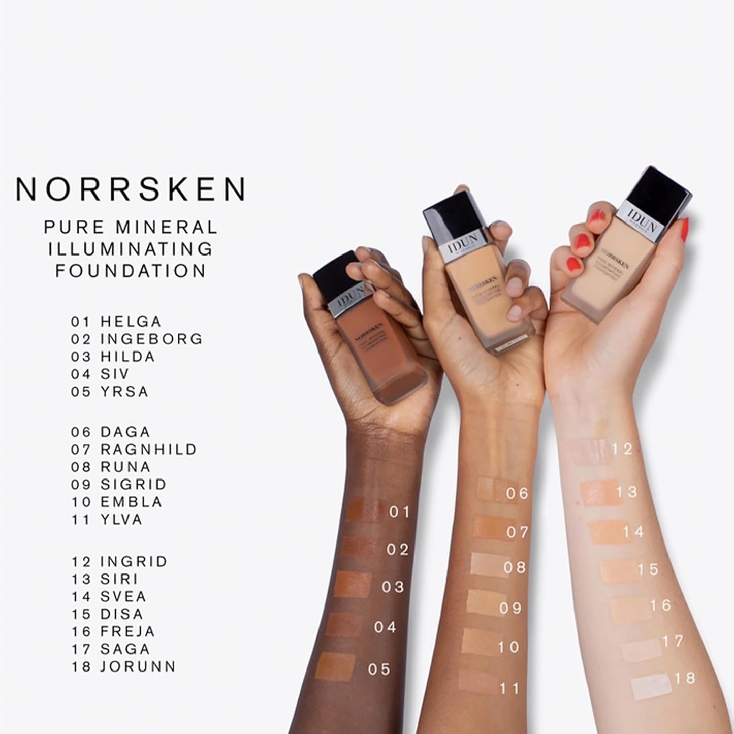 Liquid Norrsken Foundation - Silky Smooth Coverage - Luminous, Dewy Finish for Dry and Dull Skin - Water Resistant and Vegan Makeup - 219 Sigrid - Warm Olive Beige - 1.01 oz