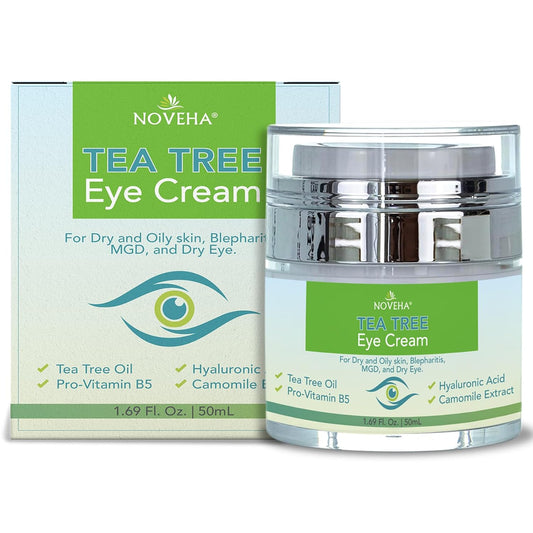 NOVEHA Tea Tree Anti Wrinkle Eye Cream - Firming Eye Cream Treatment - 1.69 Fl. Oz