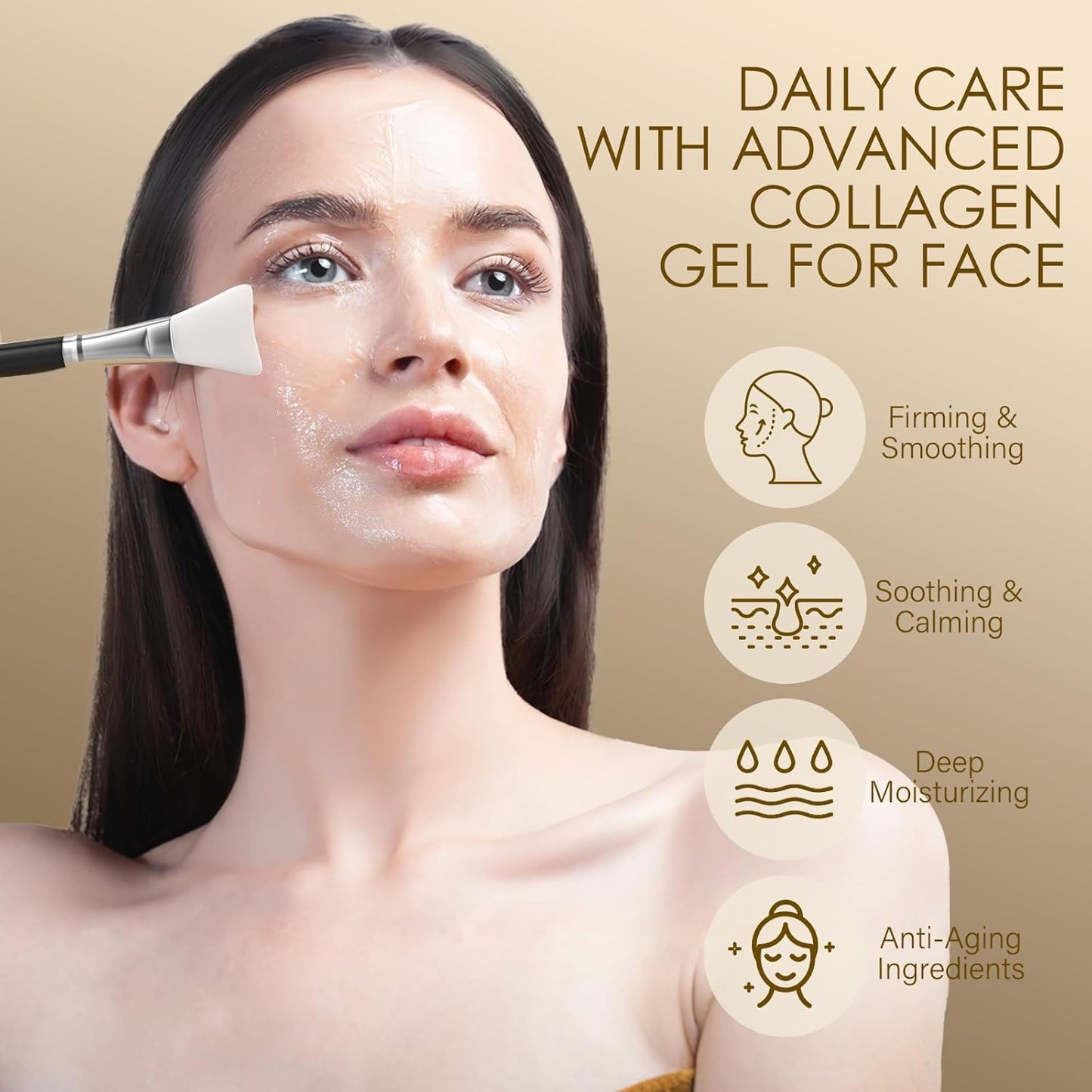 Microcurrent Conductive Gel Hydrating Collagen Leave-On Primer for Face Conductivity Gel with Hyaluronic Acid Snail Mucin Centella Asiatica Fragrance-Free Paraben-Free Work with Facial Device