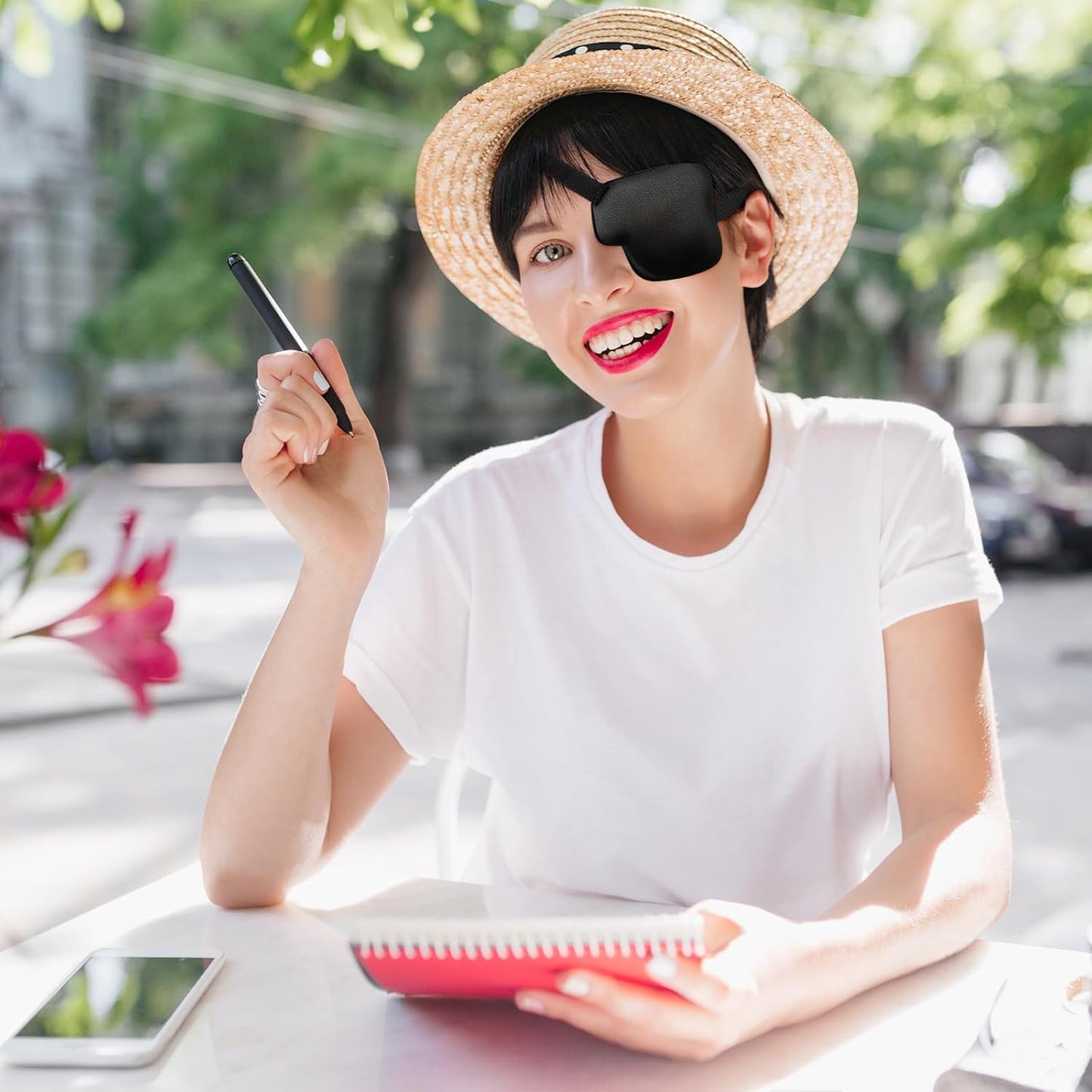 2PCS Medical One-Eyed Patches for Adults Teenager Eye Shield After Cataract Surgery Lazy Glasses Black Medical Eye Mask Lazy Glasses for Lazy Eye After Surgery Eye(Left Eye)