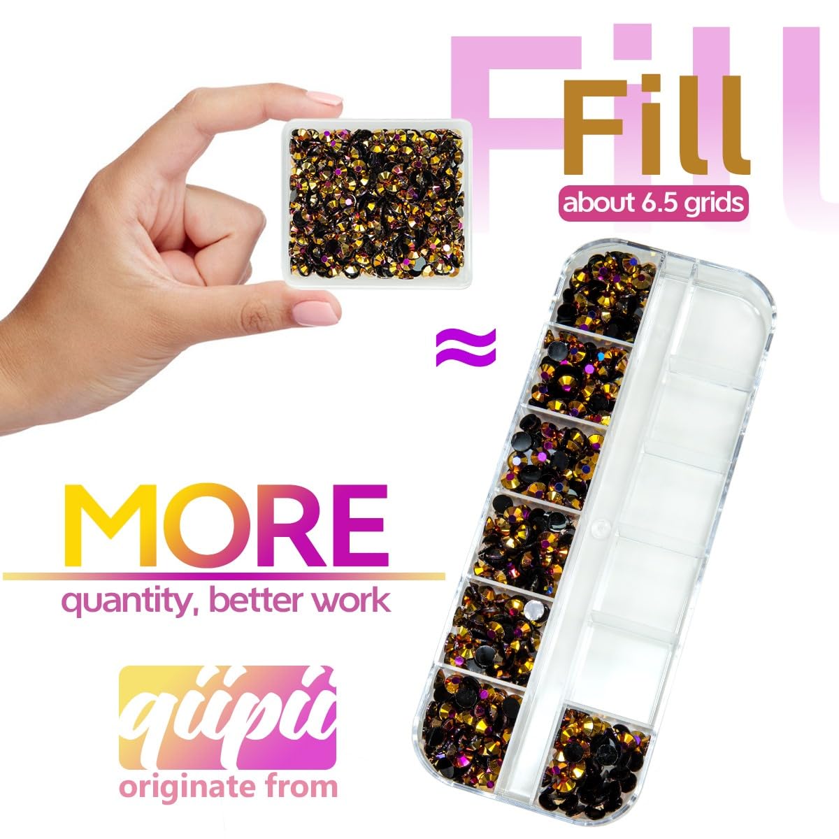 Golden Rose AB Resin Rhinestones for Crafting 3mm 4mm 5mm Flatback Jelly Stones Bulk SS10 SS16 SS20 Non-Hotfix Diamonds Gems for Nails Face Eyes Makeup Tumblers Bottles DIY Crafts Clothes Shoes