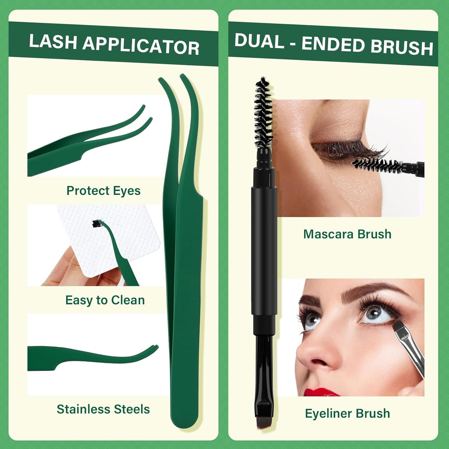 DIY Lash Extension Kit 144pcs 8-18MIX Lash Clusters with Super Hold Mascara Brush Bond and Seal Lash Remover Lash Applicators Lash Brush for KEYYOU DIY Lash Kit (Y10 Kit)