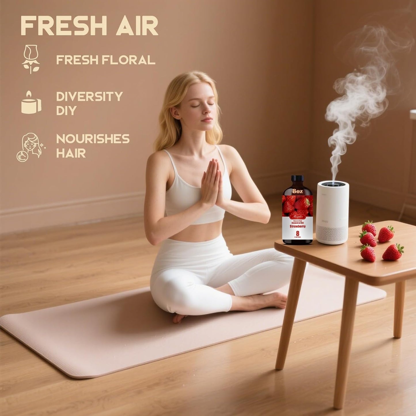 Strawberry Fragrance Oil-Strawberry Essential Oil 8.33oz (250ml)-100% Pure Natural Scent for Diffusers, Candles, Soap Making & Aromatherapy | Relaxing Home & Gift Essential Oil for Bath, Massage