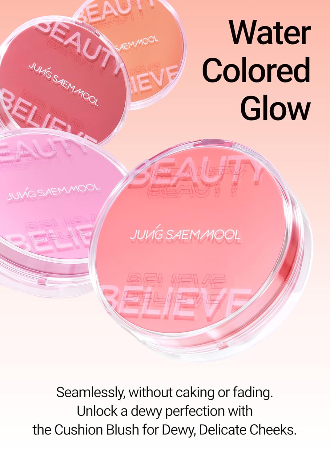 JUNGSAEMMOOL Artist Cushion Blush (Lavender Pink) | Easy to Blend, Lightweight, Hydrating Korean Makeup Cushion Blush for Dewy & Glowing Cheeks