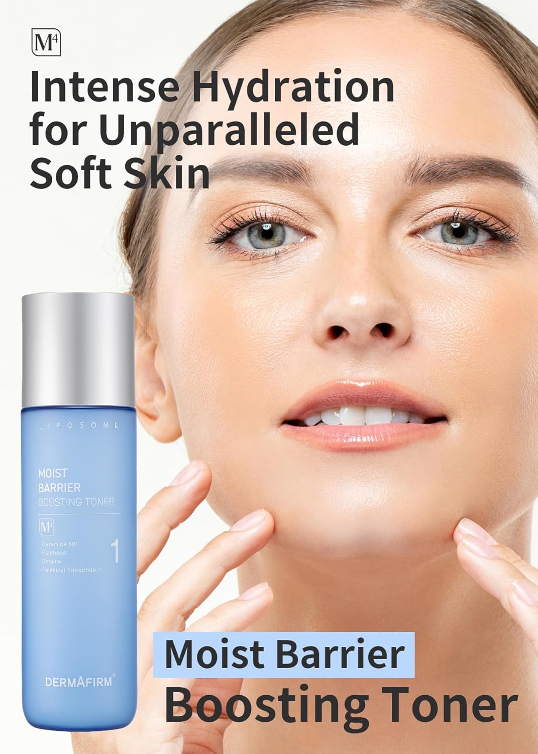 Moist Barrier Boosting Face Toner M4 | Ceramide Moisturizer Korean Facial Toner for Cooling & Skin Hydration w/Peptide & Collagen for All Skin Types | No Animal Trials No Paraben 6.76 fl oz