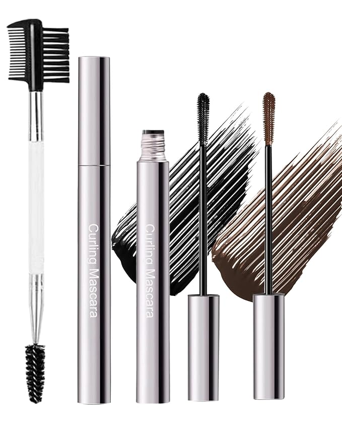 Black Brown Mascara for Older Women 60 Plus, Waterproof Prime Mascara for Mature Women Volume and Length with Thinning Lashes,No Clumps,Long Lasting Hypoallergenic Máscara For Sensitive Eyes Makeup