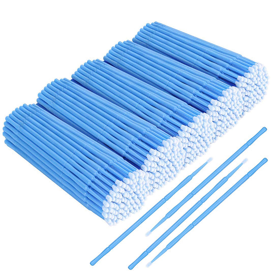 500 PCS Disposable Micro Applicator Brush, Gelme Nutri Micro swabs,Head Bendable Ultrafine Eyelash Extension Brushes for Makeup and Personal Care (Dark blue 2.5mm)