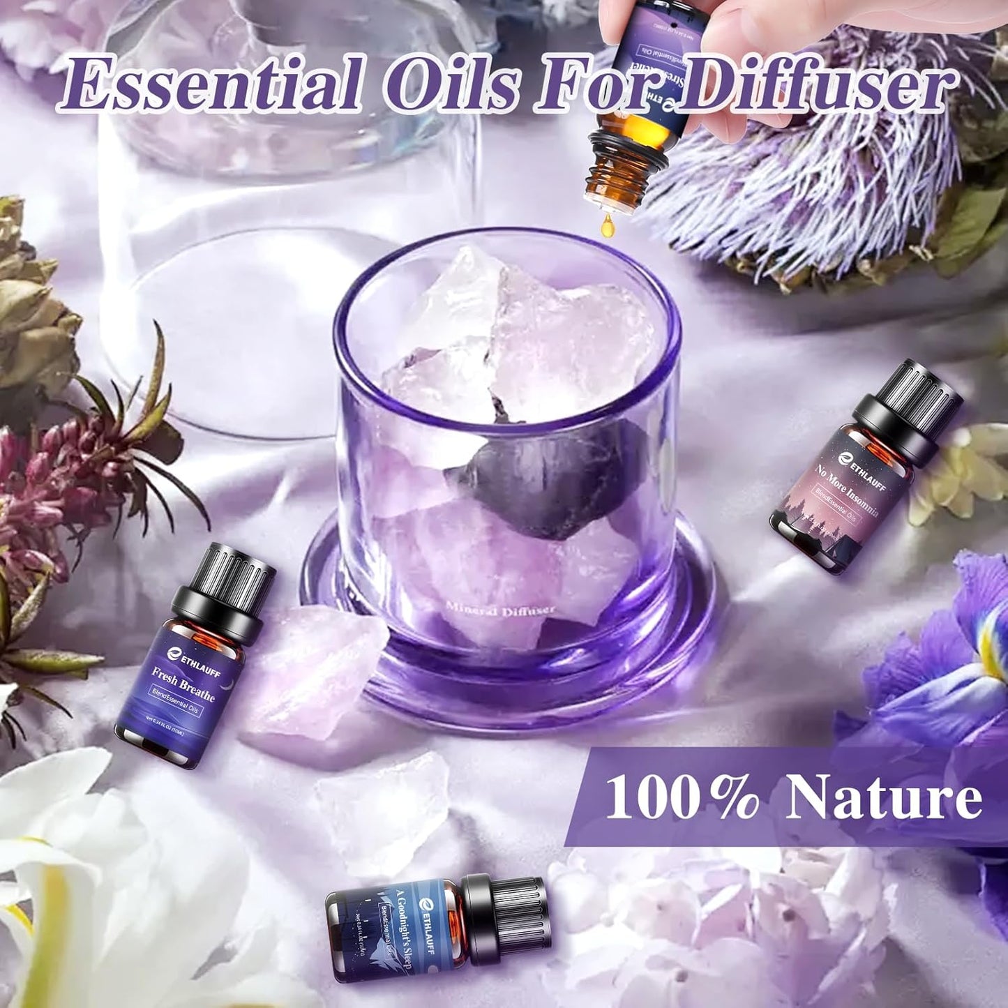 Sleep Essential Oils, Essential Oil Blends for Diffusers for Home (Relax, Stress Relief, Fresh Breathe, Sweet Dreams) Candle Making Scents, Relaxation Gift for Women and Men